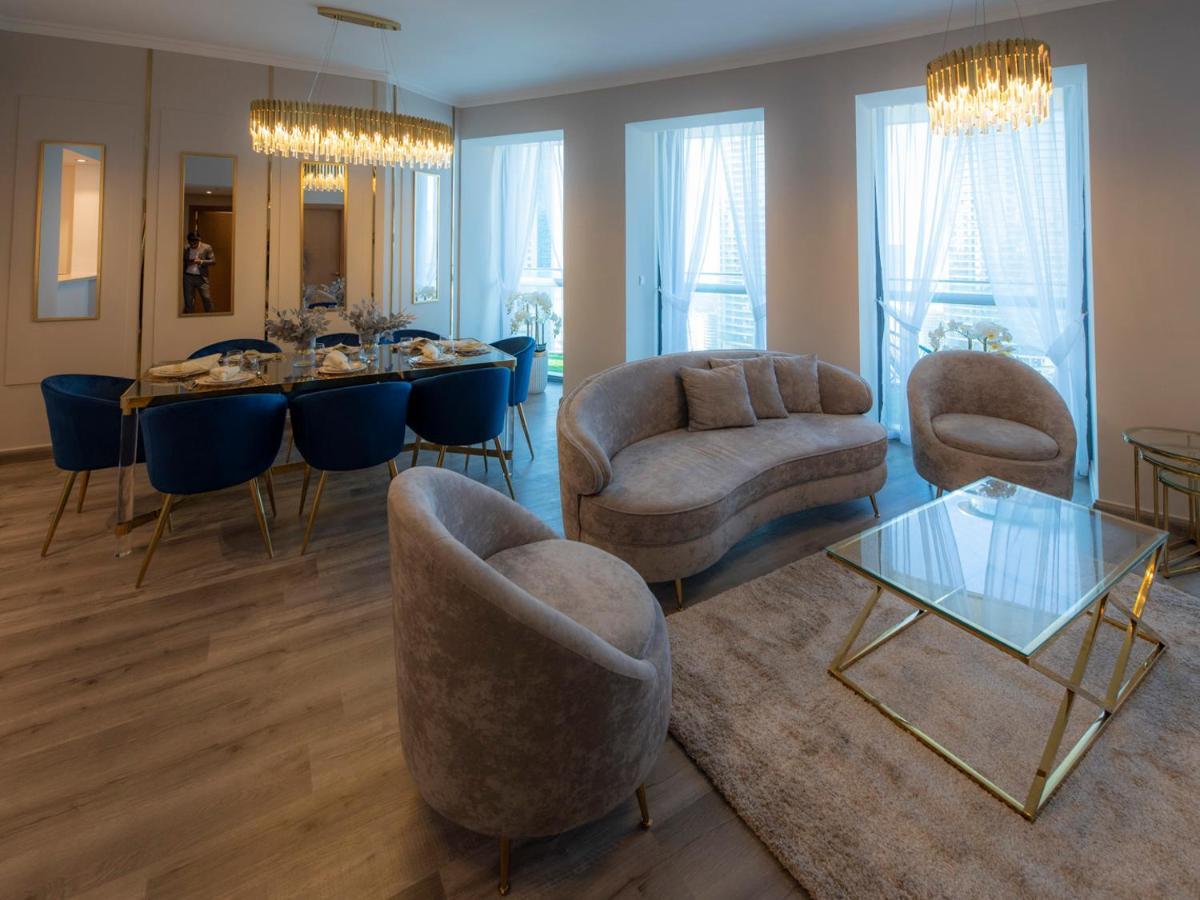 First Class 3Br With Full Dubai Skyline & Sea View Apartman Kültér fotó