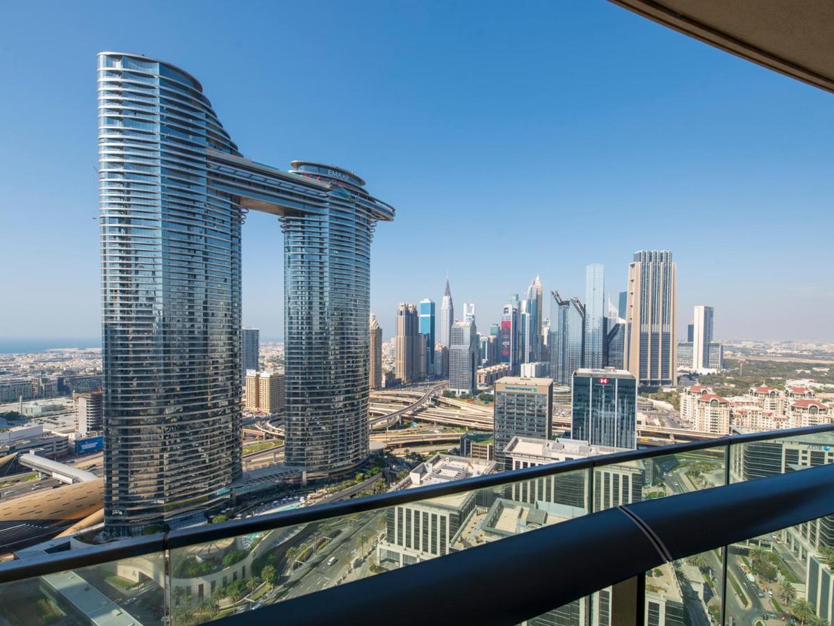 First Class 3Br With Full Dubai Skyline & Sea View Apartman Kültér fotó