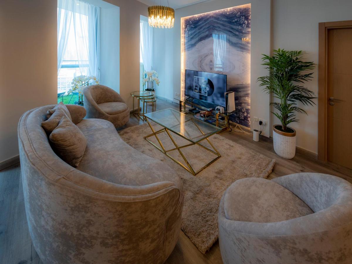 First Class 3Br With Full Dubai Skyline & Sea View Apartman Kültér fotó