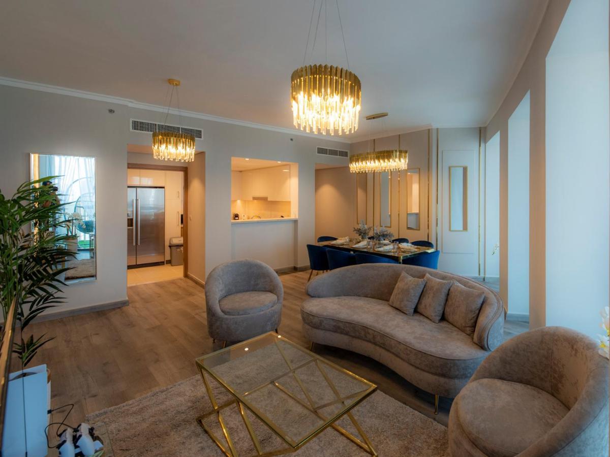 First Class 3Br With Full Dubai Skyline & Sea View Apartman Kültér fotó